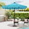 Costway 9.3 FT Solar Patio Umbrella Outdoor Market Sunshade with 24 LED Lights,Ruffles Beige/Brown/Red/Gray/Turquoise